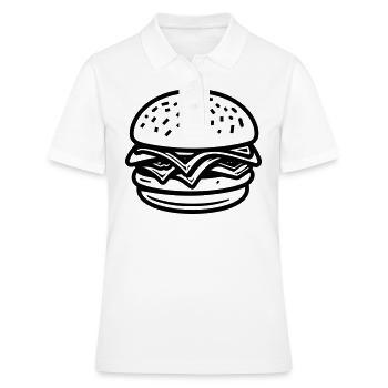 Hamburger - Polo Femme - blanc - Devant - Ailine (174cm)