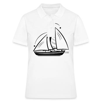 Segelboot - Frauen Polo Shirt - Weiß - Vorne - Ailine (174cm)