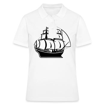 Bateau pirate - Polo Femme - blanc - Devant - Ailine (174cm)