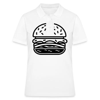 Hamburger - Polo Femme - blanc - Devant - Ailine (174cm)
