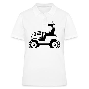 bulldozer - Polo Femme - blanc - Devant - Ailine (174cm)