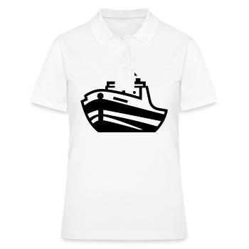 Boot - Frauen Polo Shirt - Weiß - Vorne - Ailine (174cm)