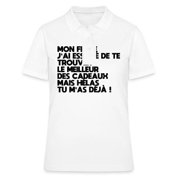 My brother I tried to find you a gift Humor - Women's Polo Shirt - white - Front - Ailine (174cm)
