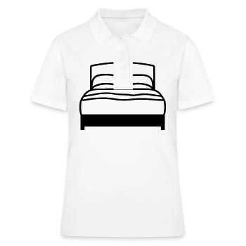 Bett - Frauen Polo Shirt - Weiß - Vorne - Ailine (174cm)