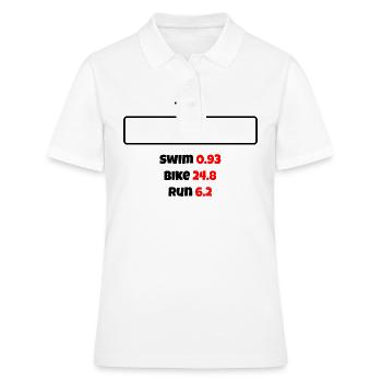 T shirt triathlon Distance M - Polo Femme - blanc - Devant - Ailine (174cm)