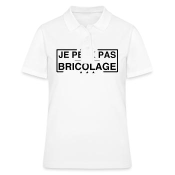 Ich kann nicht DIY - Frauen Polo Shirt - Weiß - Vorne - Ailine (174cm)