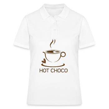 chocolat, chocolat chaud - chocolat chaud - Polo Femme - blanc - Devant - Ailine (174cm)