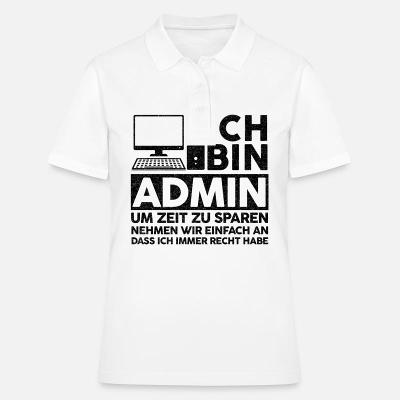 Admin IT Experte Informatik Informatik Lustige Spr - Frauen Polo Shirt - Weiß
