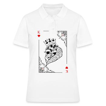 Cartes cartes Cartes Cartes Jeux de cœur - Polo Femme - blanc - Devant - Ailine (174cm)