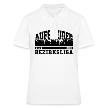 Aufsteiger 2025 Bezirksliga Aufstieg Fußball - Frauen Polo Shirt - Weiß - Vorne - Ailine (174cm)