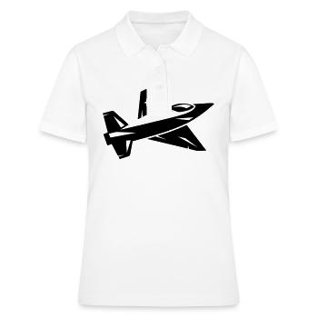 Avion de chasse - Polo Femme - blanc - Devant - Ailine (174cm)