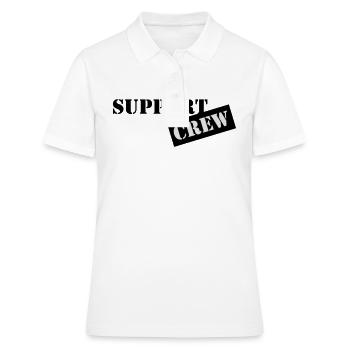 support crew - Frauen Polo Shirt - Weiß - Vorne - Ailine (174cm)