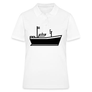 Boot - Frauen Polo Shirt - Weiß - Vorne - Ailine (174cm)
