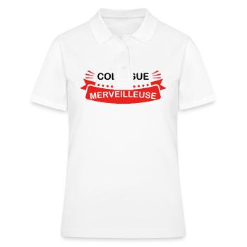 Wunderbare Kollegin - Frauen Polo Shirt - Weiß - Vorne - Ailine (174cm)