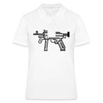 Mitraillette - Polo Femme - blanc - Devant - Ailine (174cm)
