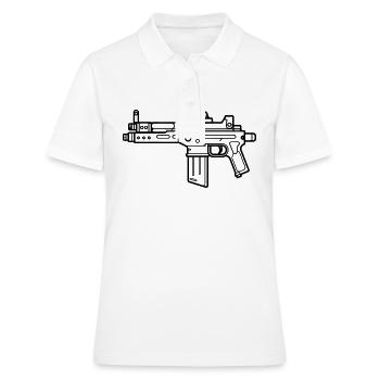 Mitraillette - Polo Femme - blanc - Devant - Ailine (174cm)