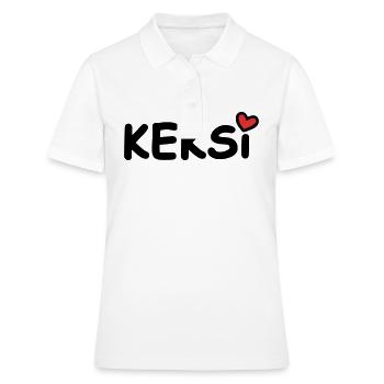 Keksi Nom d’animal de compagnie Coeur - Polo Femme - blanc - Devant - Ailine (174cm)