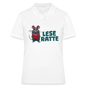 Leseratte - Frauen Polo Shirt - Weiß - Vorne - Ailine (174cm)