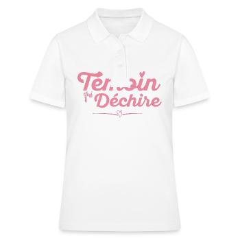 Témoin Qui Déchire - Polo Femme - blanc - Devant - Ailine (174cm)