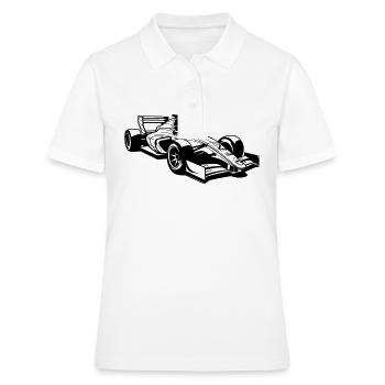 Voiture de course - Polo Femme - blanc - Devant - Ailine (174cm)