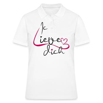 I Love You Scripture - Women's Polo Shirt - white - Front - Ailine (174cm)
