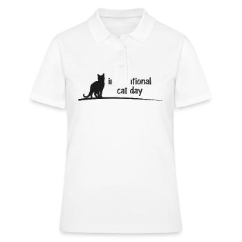 Internationaler Tag der Katze - Frauen Polo Shirt - Weiß - Vorne - Ailine (174cm)