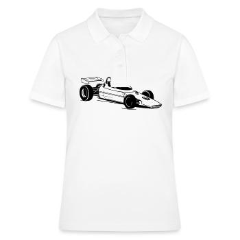Voiture de course - Polo Femme - blanc - Devant - Ailine (174cm)