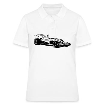 voiture de sport, - Polo Femme - blanc - Devant - Ailine (174cm)