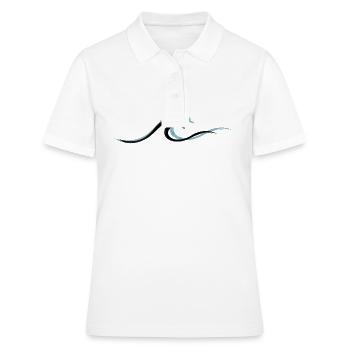 Vague vague Surf Eau Rat Surfer - Polo Femme - blanc - Devant - Ailine (174cm)
