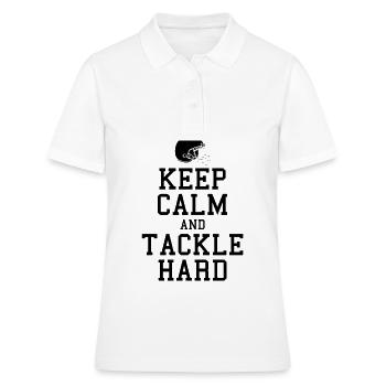 Football américain | Cadeau de sport d'équipe Touch Down - Polo Femme - blanc - Devant - Ailine (174cm)