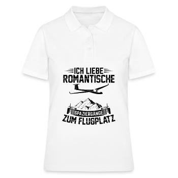 Flugplatz | Segelflug Segelflieger Pilot Geschenke - Frauen Polo Shirt - Weiß - Vorne - Ailine (174cm)