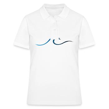 Vague vague Surf Eau Rat Surfer - Polo Femme - blanc - Devant - Ailine (174cm)
