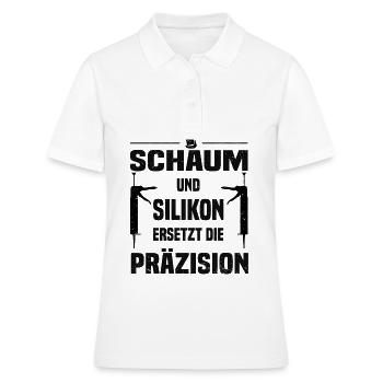 Schaum und Silikon Bootsbauer Bootsbau Geschenk - Frauen Polo Shirt - Weiß - Vorne - Ailine (174cm)