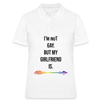 Homosexualité Not Gay LGBT Arc-en-ciel LGBTQ - Polo Femme - blanc - Devant - Ailine (174cm)
