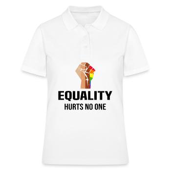 Poing Égalité Égalité LGBTQ Genre - Polo Femme - blanc - Devant - Ailine (174cm)