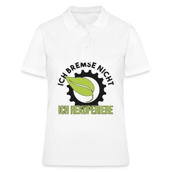 E Auto E Mobilität Elektroauto Spruch - Frauen Polo Shirt - Weiß - Vorne - Ailine (174cm)