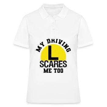 Fahrschüler Fahrschule Führerschein Fahranfänger - Frauen Polo Shirt - Weiß - Vorne - Ailine (174cm)