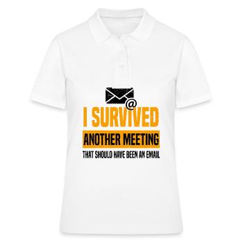 Office Humor Meeting Employee Email Meeting - Women's Polo Shirt - white - Front - Ailine (174cm)