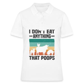 Veganer Veganismus Fleischlos Veganes Leben - Frauen Polo Shirt - Weiß - Vorne - Ailine (174cm)