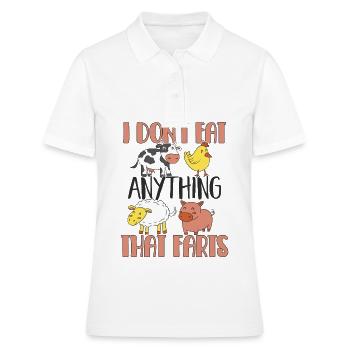 Veganer Veganismus Fleischlos Veganes Leben - Frauen Polo Shirt - Weiß - Vorne - Ailine (174cm)