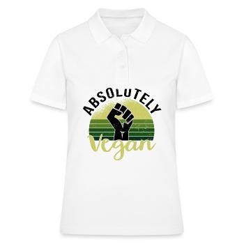 Veganer Veganismus Fleischlos Veganes Leben - Frauen Polo Shirt - Weiß - Vorne - Ailine (174cm)