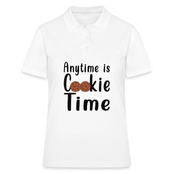 Cookie Biscuit Biscuits Pastries Chocolate biscuits - Women's Polo Shirt - white - Front - Ailine (174cm)