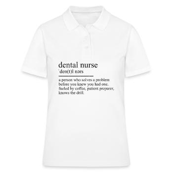Assistant dentaire Stomatologiste Définition Zfa Dentiste - Polo Femme - blanc - Devant - Ailine (174cm)