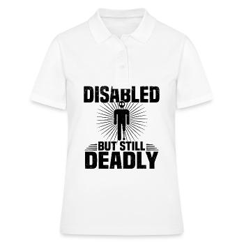 Fauteuil roulant amputé pour handicapés invalidés - Polo Femme - blanc - Devant - Ailine (174cm)
