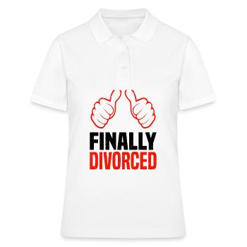 Divorce Séparation Mariage Ex Partie au divorce - Polo Femme - blanc - Devant - Ailine (174cm)