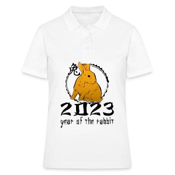 Personnage de lapin chinois Nouvel An - Polo Femme - blanc - Devant - Ailine (174cm)