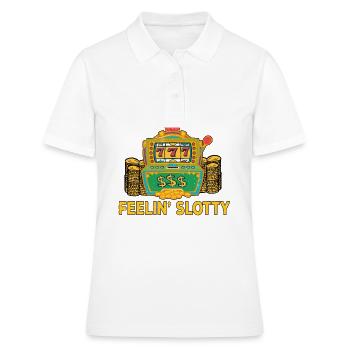 Casino Gambling Slot Machine à sous Jeu de cartes - Polo Femme - blanc - Devant - Ailine (174cm)