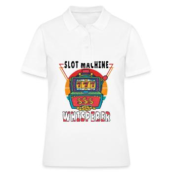 Casino Gambling Slot Machine à sous Jeu de cartes - Polo Femme - blanc - Devant - Ailine (174cm)