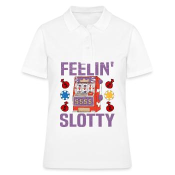 Casino Gambling Slot Machine à sous Jeu de cartes - Polo Femme - blanc - Devant - Ailine (174cm)