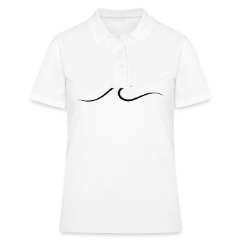 Vague vague Surf Eau Rat Surfer - Polo Femme - blanc - Devant - Ailine (174cm)